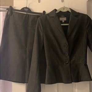 Black suit from Mango.  US 4.